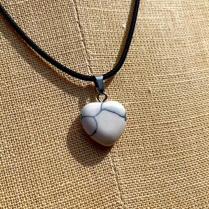 Handmade Genuine Stone Heart Amulet Necklace
